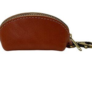 Portland Leather Goods Taco Brown Leather Keychain Coin Pouch Bag Charm